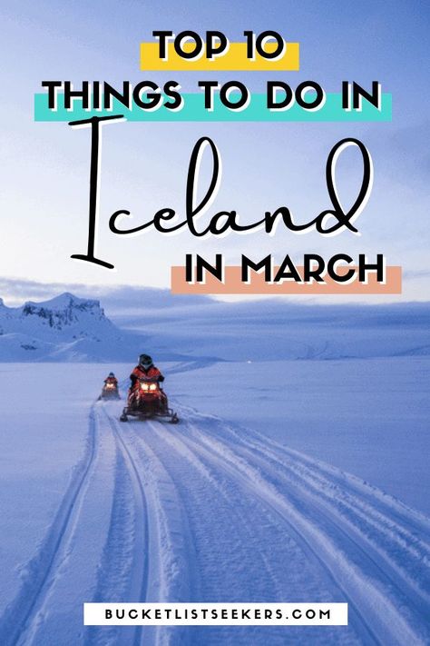 Our list of the best things to do in Iceland in March! See why March is one of the best months to visit Iceland and why you should plan a road trip! Iceland Travel In March, Iceland March, Iceland In March, Iceland In Winter, Things To Do In Iceland, Iceland Travel Guide, Winter Travel Destinations, Iceland Travel Tips, Iceland Road Trip