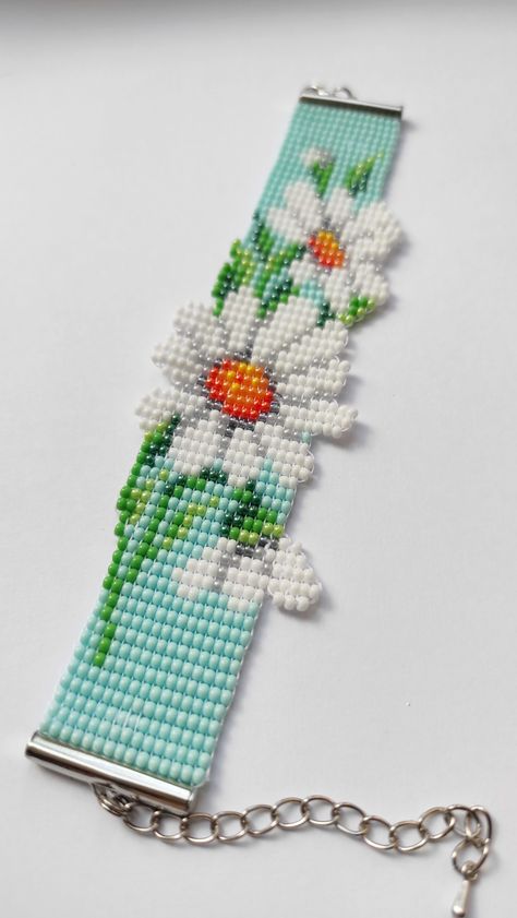 10 Row Bead Loom Pattern, Bead Weave Patterns, Beaded Loom Designs, Loom Beading Ideas, Bead Loom Patterns Flowers, Bead Looming Patterns, Loom Bead Bracelet Patterns, Seed Bead Loom Bracelets, Bracelet Loom Patterns