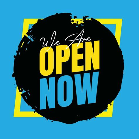 We are open today sign design, We are open now social media post icon, We are open tonight restaurant signboard vector We Are Open, Funny Cat Wallpaper, Media Post, Cat Wallpaper, Sign Design, Social Media Post, Funny Cats, Vector Art, Vector Free