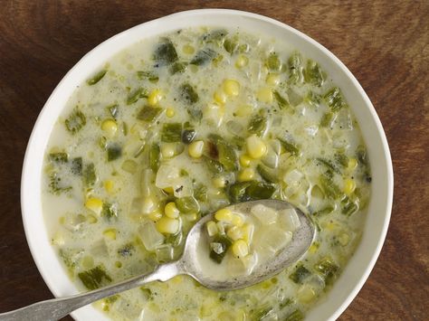 Creamy Poblano Soup... it will warm you up with the littlest whisper of spice from the roasted chiles poblanos. Mexican Cake Recipes, Patti Jinich, Patti Jinich Recipes, Ceviche Recipe Mexican, Mexican Beans Recipe, Poblano Soup, Patis Mexican Table, Vegetarian Mexican Recipes, Pati Jinich