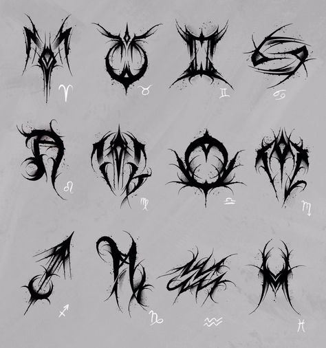 Horoscope Tattoos, Rune Tattoo, Creepy Tattoos, Zodiac Tattoo, Dark Art Tattoo, Tattoo Style Drawings, Tattoo Art Drawings, Dark Tattoo, Black Ink Tattoos