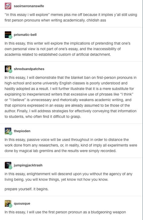 Third Person Writing Prompts, How To Write In Third Person, Writing In 3rd Person, Writing In Third Person, Essay Writing Memes Funny, Writing Advice, Essay Writing, What’s Going On, Tumblr Funny