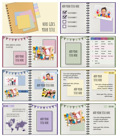 This amazing and colorful scrapbook-style template is perfect your next project in the classroom. Kids will definitely love it. It comes with a world map and plenty of space to put fun pictures in it! Scrapbook Powerpoint, Scrapbook Ppt Template, Scrapbook Themed Powerpoint, Scrapbook Presentation, Cute Powerpoint Templates Canva, Colorful Ppt Template, School Powerpoint Templates Backgrounds, Slides Go Templates Aesthetic, Educational Powerpoint Templates Free