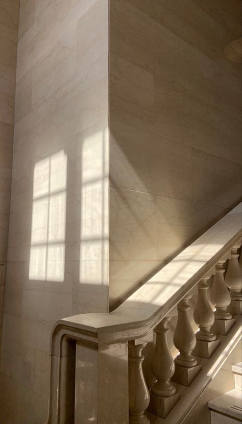 Light Beige Aesthetic Stairwell Architecture Design Old Money Window Windowsill Sunlight Photography Quartz Old Money Architecture, Light Beige Aesthetic, Interior Mansion, Sunlight Photography, 포트폴리오 레이아웃, Aesthetic Interior, Cream Aesthetic, Beige Wallpaper, Pop Art Wallpaper