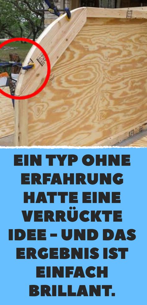 Ein Typ ohne Erfahrung hatte eine verrückte Idee – und das Ergebnis ist einfach brillant. Lavatory Design, Woodworking Clamps, Woodworking Projects For Kids, Wood Plugs, Table Saw Accessories, Garden Types, Work Diy, Wood Working Gifts, Clear Glass Vases