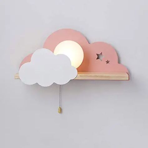 Cloud Shelf, Luminaria Diy, Wooden Wall Lights, Soft Bedroom, Cloud Wall, Cloud Design, Clouds Design, Cloud Shapes, Wood Shelf