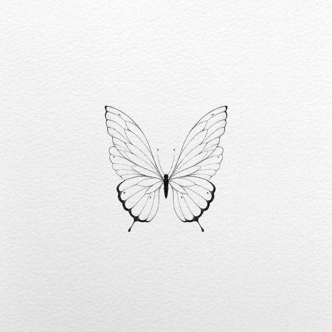 Tatoo 3d, Butterfly Tattoos Images, Borboleta Tattoo, Butterfly Tattoo Stencil, Butterfly Tattoos On Arm, Small Pretty Tattoos, Cute Tiny Tattoos, Line Art Tattoos, Discreet Tattoos