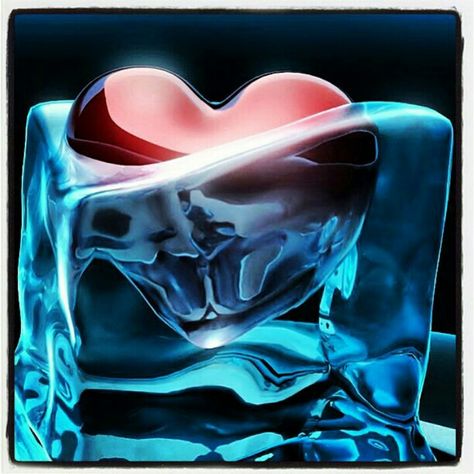 Cold Hearted Tattoo, Cute Picture Quotes, Heart Ice, Ice Heart, Cold Heart, Heart Artwork, Dark Art Photography, Protect Your Heart, Cold Hearted