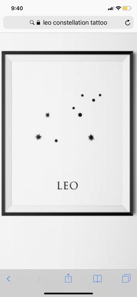 Leo Tattoo For Women Constellation, Leo Astrology Tattoo, Leo Symbols, Leo Star Tattoo, Dainty Leo Constellation Tattoo, Starsign Tattoo, Leo Constilation Tattoo, Leo Star Sign Tattoo Constellations, Leo Inspired Tattoos