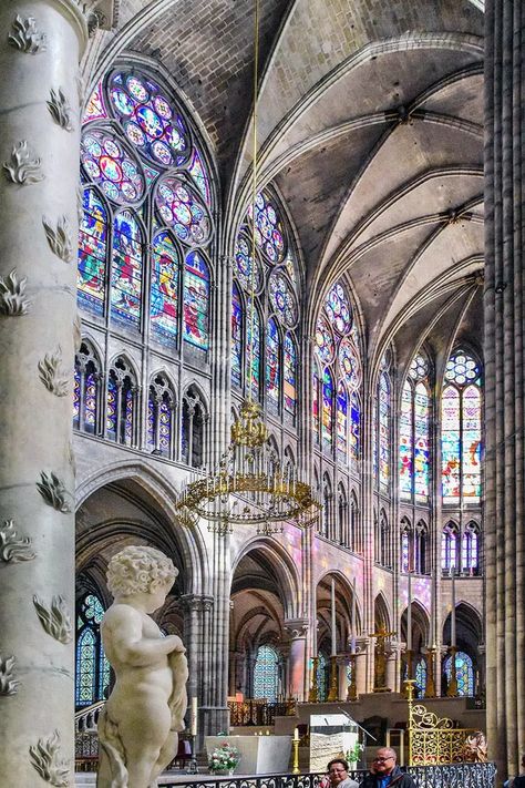 Basilica Of St Denis, Catholic Core, French Gothic Architecture, Flying Buttress, Gothic Buildings, Romanesque Architecture, Gothic Cathedrals, Cathedral Architecture, Gothic Cathedral