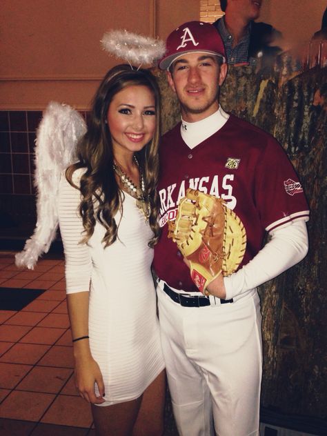 Angels in the Outfield - couples costume Diy Halloween Costumes For Couples, Diy Couples Halloween Costumes, Angels In The Outfield, Cute Fashion Outfits, Easy Diy Halloween Costumes, Best Diy Halloween Costumes, Halloween Costumes Diy Couples, Couples Halloween Costumes, Cute Couples Costumes