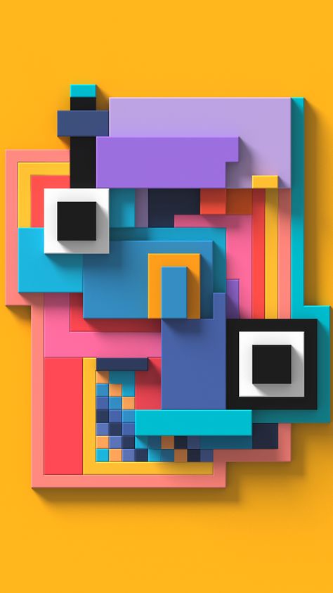 W_White Geometric 3d Art, 3d Geometric Art, Abstract Art 3d, Arte Madi, Geometric Mobile, 3d Abstract Art, Memphis Design, Abstract Geometric Art, School Art Projects