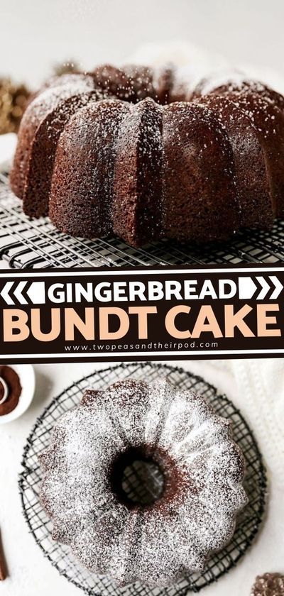 Gingerbread Bundt Cake, Gingerbread Dessert, Gingerbread Cake Recipe, Gingerbread Recipe, Gingerbread Cake, Holiday Dessert, Bundt Cakes Recipes, Winter Recipes, Spiced Rum