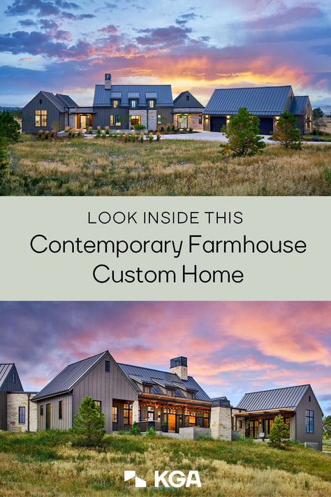 2 Gable Roof House, Gable Roof House Plans, Metal Roof Farmhouse, Contemporary Farmhouse Plans, Modern Gable Roof, Farmhouse Elevation, Metal Roofs Farmhouse, Contemporary Farm House, Contemporary Farmhouse Exterior