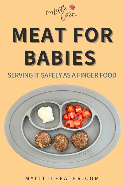 Meat for babies: how to safely serve it as a finger food - My Little Eater Meat For Babies, Starting Solids Baby, Baby Led Feeding, Slow Cooked Meat, First Foods, Baby Finger Foods, Starting Solids, Paleo Beef, Baby Finger