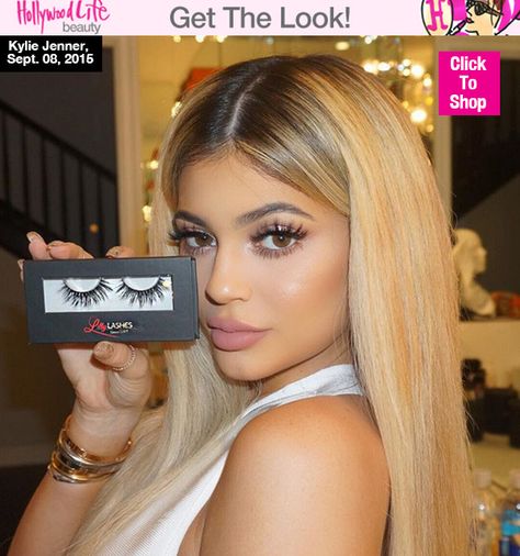 Kylie Jenner's makeup has been on point lately, and now, she's revealing the exact lashes she wears for her sexy photo shoots. Get them below! Kylie Jenner Eyelashes, Lilly Lashes Miami, Stylizacje Kylie Jenner, Maquillaje Kylie Jenner, Maquillage Kylie Jenner, Kylie Jenner Lashes, Lily Lashes, Best Fake Eyelashes, Lilly Lashes