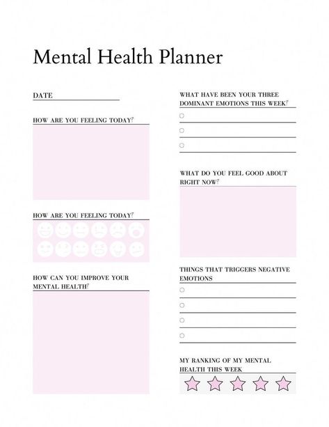 The Importance of Self-Care: Why It Should Be a Priority Mental Health Planner Free Printable, Mental Health Bullet Journal, Therapy Planner, Mental Health Tracker, Health Checklist, Free Planner Printables, Planner Designs, Best Planner, Healing Journaling