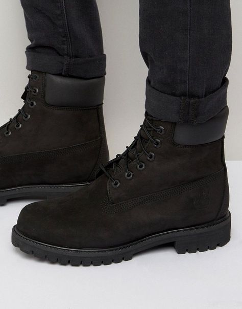 TIMBERLAND CLASSIC 6 INCH PREMIUM BOOTS - BLACK. #timberland #shoes # Black Boots Men Outfit, Black Work Boots, Timberland Boots Outfit Mens, Boots Men Outfit, Timberland Boots Black, Boots Outfit Men, Timberland Boots Outfit, Timberland Waterproof Boots, Timberland Outfits