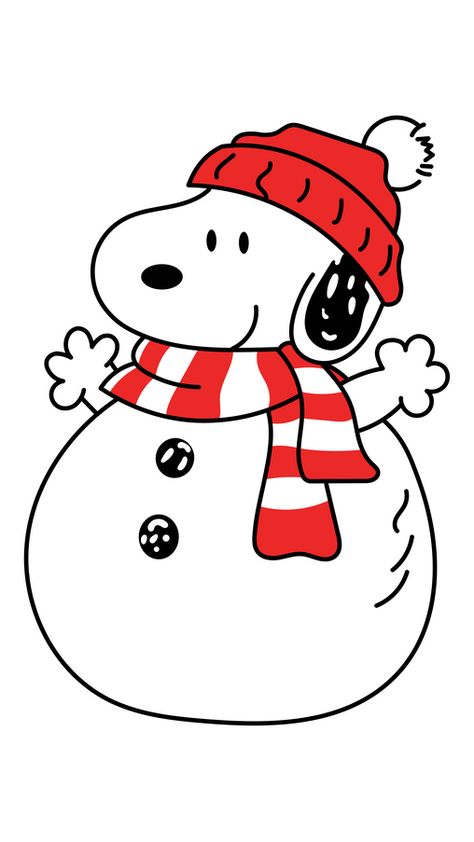 Cute Snowman Drawing, Snoopy Snowman, Drawing Snoopy, Cartoon Characters Christmas, How To Draw Snoopy, Disney Snowman, Snoopy Merry Christmas, Snoopy New Year, Snoopy Winter