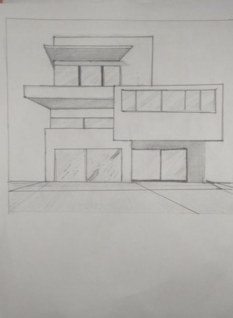 Architecture Drawing Beginner House, Art Drawings Ideas Creative Sketchbooks, Architecture Drawing Ideas, Architect Painting, House Drawing Sketches, Easy Drawing For Beginners, Easy Sketches For Beginners, Odyssey Art, House Design Drawing