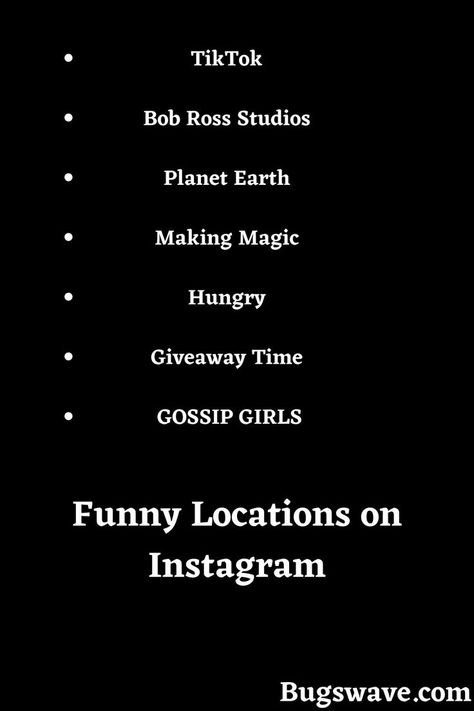 Funny Insta Post Locations, Funny Locations On Twitter Bio, Ig Location Ideas Funny, Fun Locations For Instagram Posts, Insta Post Locations Tags Ideas, Funny Insta Locations Tags, Locations For Instagram Posts Funny, Location Twitter Ideas, Location Tags For Instagram