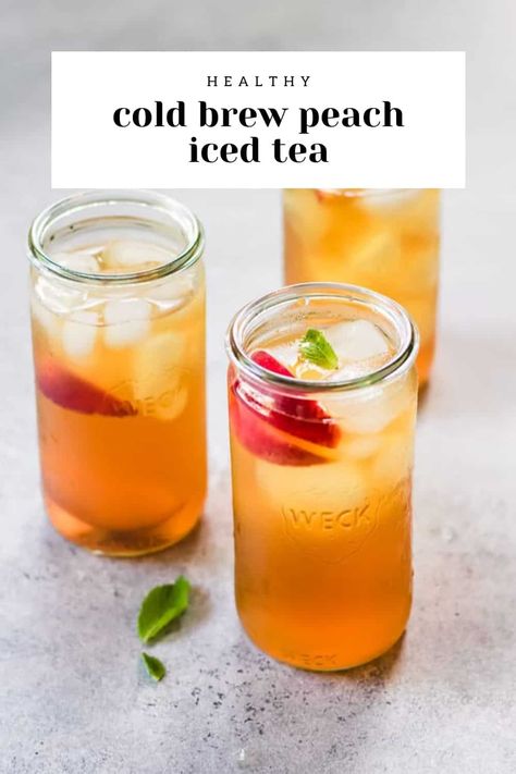 Essen, Cold Tea Recipes, Recipes Burgers, Healthy Iced Tea, Cold Brew Iced Tea, Homemade Iced Tea, Peach Iced Tea, Making Iced Tea, Peach Ice Tea