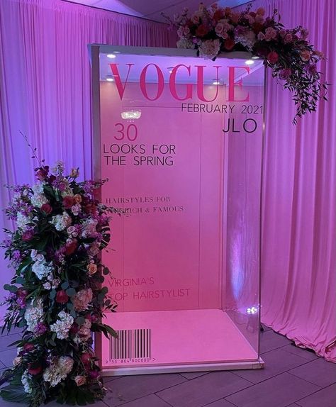 Vogue Formal Theme, Pink Prom Theme, 16 Party Decorations, Selfie Room, Party Theme Decorations, Sweet 16 Party Decorations, Sweet 16 Party, Birthday Party Theme Decorations, 18th Birthday Party