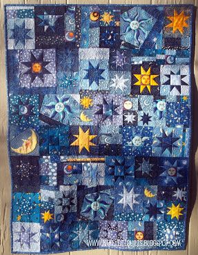 Sun Quilt, Space Quilt, Moon Quilt, Girl Quilts, Moon Designs, Blue Quilt, Quilt Modernen, Quilt Baby, How To Finish A Quilt