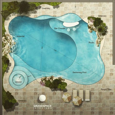 Swimming Pool Designs Luxury Outdoor, Outdoor Swimming Pool Designs, Beach Entry Pool, Swimming Pool Architecture, Luxury Swimming Pools, Natural Swimming Pools, Luxury Pools, Backyard Pool Landscaping, Small Pools