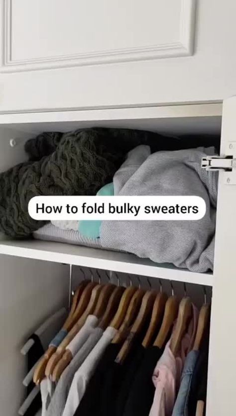 Dresser Alternative, Hang Sweaters, High Shelves, Clothes Drawer Organization, Closet Organisation, Room Organization Bedroom, Bulky Sweaters, Packing Hacks Clothes, Wardrobe Organisation