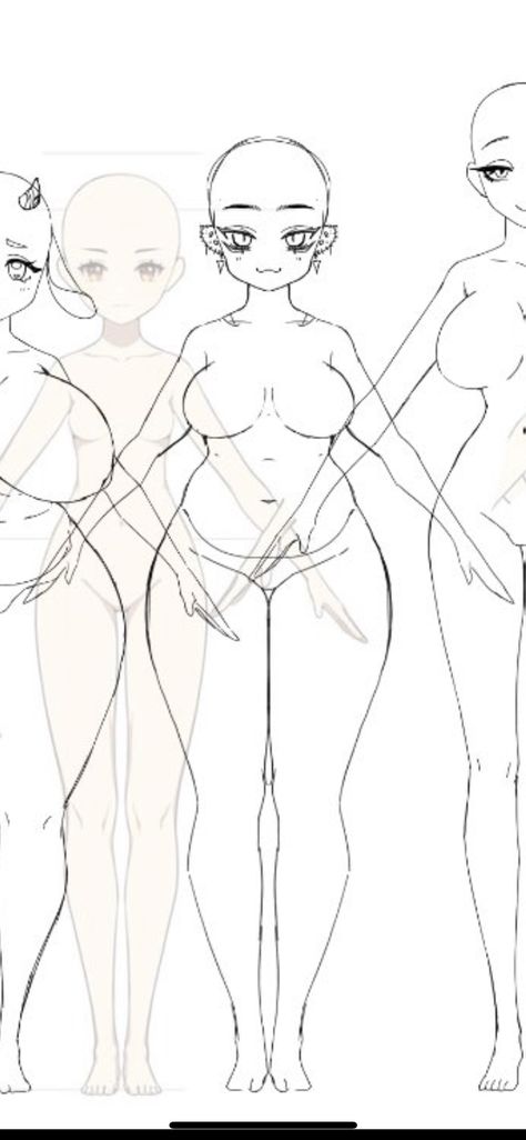 Poses For Females Drawing, Chubby Base Pose, Pose Bases Female, Petite Body Reference Drawing, Human Anatomy Art Female, Mom Bod Drawing Reference, Cute Body Reference, Cubby Body Reference, Thick Female Base