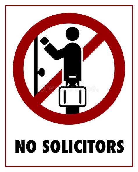 No Solicitors. Keep out, please No Solicitors Sign, No Soliciting, Clip Art Library, Art Library, Random Thoughts, Stock Photography Free, Illustration Artwork, Shopping Hacks, Work From Home