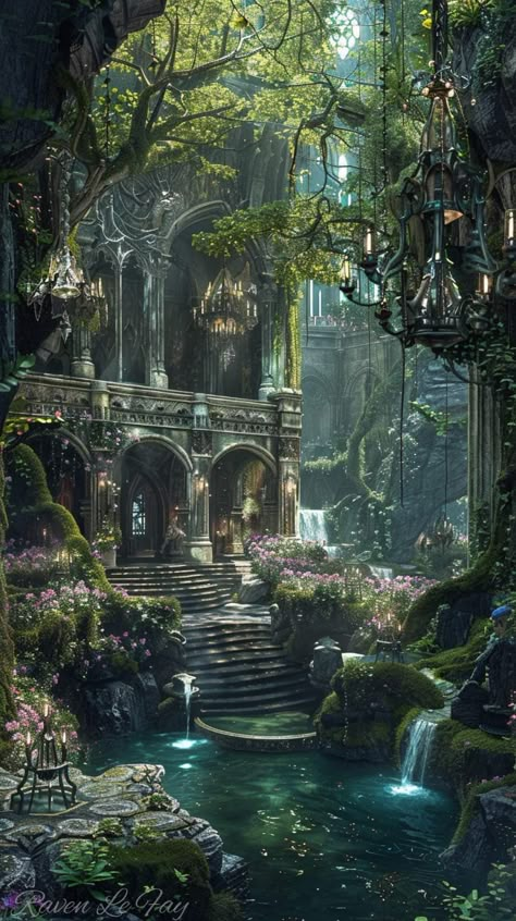 Mystical Garden, Garden Concept, Jungle Forest, Minimalist Garden, Fantasy Design, Landscape Concept, Sustainable Garden, D&d Dungeons And Dragons, Enchanted Garden