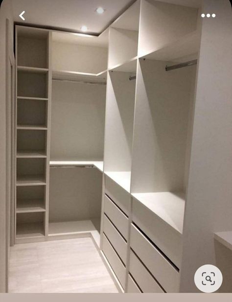 Narrow Closet Design, Narrow Closet, Small Dressing Rooms, Dressing Room Closet, Dream Closet Design, Closet Design Layout, Walk In Closet Design, Closet Renovation, Bedroom Cupboard Designs