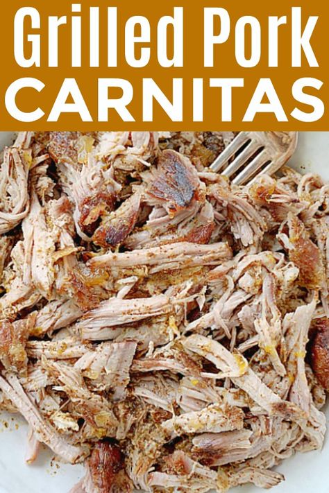 Pork Carnitas on the Grill | Foodtastic Mom #porkcarnitas #ad #ohpork Blackstone Carnitas, Bbq Carnitas, Grilled Pork Loin Recipes, Pork Carnitas Tacos, Grilled Pork Loin, Pork Carnitas Recipe, Man Recipes, Grilled Taco, Carnitas Recipe