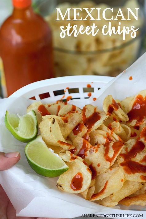 Mexican Street Chips with Hot Sauce & Lime Snack Potato, Mexican Chips, Mexican Potatoes, Slow Cooker Shredded Chicken, Mexican Sauce, Mexican Snacks, Mexican Street Food, Hot Chip, Kettle Chips