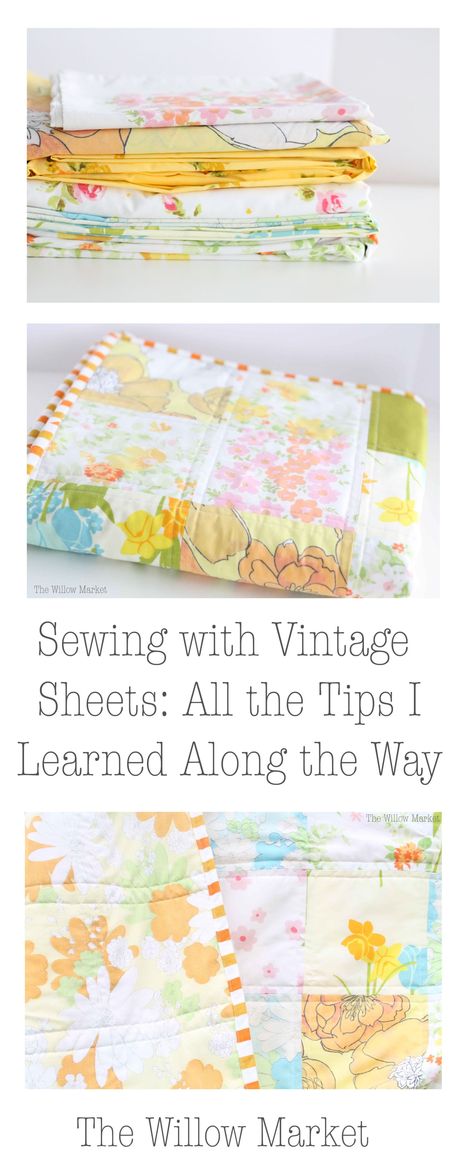 Sewing Vintage, Trendy Sewing, Vintage Gifts Ideas, Embroidery Transfers, Vintage Handkerchiefs, Vintage Sheets, Patchwork Patterns, Couture Vintage, Quilting Tips