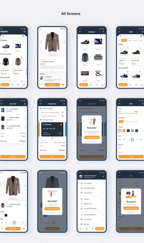 Amazon Redesign Concept - Mobile App on Behance Flutter Mobile App Design, Ecommerce Mobile App Design, Ecommerce App Design Mobile Ui, E Commerce App Mobile Ui, App Ui设计, Amazon Redesign, Ecommerce App Design, Ecommerce Ui Design, Ui Ux Design Website