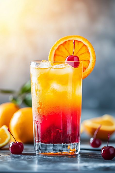 Elevate your cocktail game with this refreshing vodka tequila sunrise recipe! Cocktails With Tequila, Tequila Sunrise Recipe, Sweet 13, Vodka Sunrise, Tequila Sunrise Cocktail, Classic Cocktail Recipes, Freshly Squeezed Orange Juice, Brunch Cocktails, Tequila Sunrise