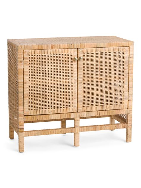 Nabiel Rattan Wrap 2 Drawer Cabinet | The Global Decor Shop | Marshalls | Marshalls White Coastal Bedroom, Cabinet For Bedroom, Rattan Cabinet, Two Door Cabinet, Pure Salt Interiors, Beautiful Bedroom Colors, Global Decor, Beach Office, Office Cabinet