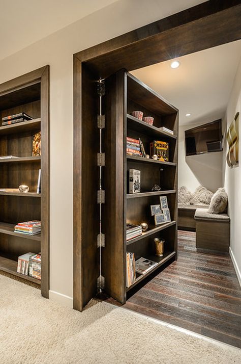 Hidden Door Bookcase, Panic Rooms, Bookcase Door, Recreational Room, Secret Room, Hidden Rooms, Safe Room, Hidden Door, Secret Rooms