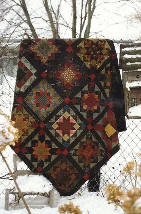 Quilt Crazy Quilting, Colchas Country, Colchas Quilting, Primitive Quilts, Quilt Modernen, Country Quilts, Sampler Quilts, Fall Quilts, Block Patterns