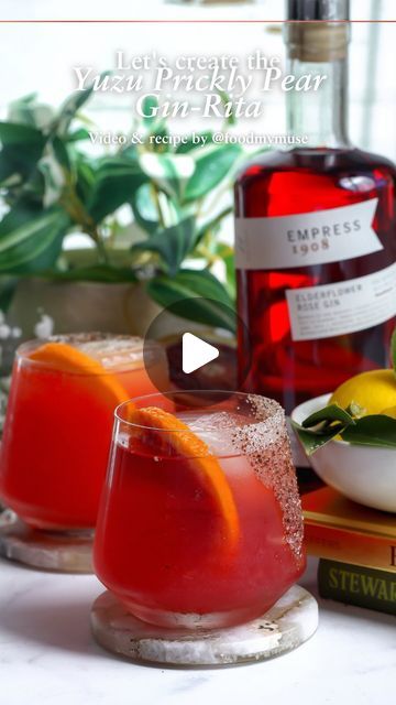 Empress 1908 Gin on Instagram: "YUZU PRICKLY PEAR GIN-RITA 🌵⇩ Experience a taste of the sun-soaked desert with @foodmymuse’s Yuzu Prickly Pear Gin-Rita! Pairing the exotic notes of prickly pear cactus with a trio of zesty citrus, this will quickly become your go-to Margarita choice!
 
YUZU PRICKLY PEAR GIN-RITA 🍋
◦ 1½ oz Empress 1908 Elderflower Rose Gin
◦ ¾ oz Prickly Pear Syrup
◦ ¾ oz Yuzu Juice
◦ ¾ oz Orange Liqueur
◦ Juice of ½ Blood Orange
◦ Dash of Fresh Lemon Juice (to taste)
◦ Blood Orange Slice, to garnish
◦ Sumac Sugar & Agave, to rim
 
METHOD: Combine ½ tsp salt, 1 tbsp sugar and 1 tbsp sumac on a plate. Brush a little agave syrup or honey on the side of your glass and pass it through the sumac sugar. Set aside. Add the rest of the ingredients to a cocktail shaker filled with Pear Gin, Pear Syrup, Empress 1908 Gin, Orange Liqueur, Pear Cactus, Orange Slice, Prickly Pear Cactus, Agave Syrup, Prickly Pear