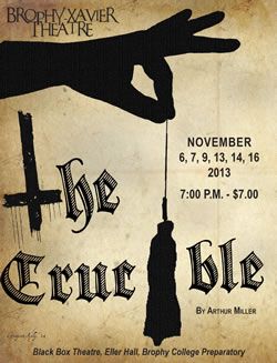 An interesting idea for using of the text within the poster, using imagery such as the cross for the T and the hanging for the i I think this'll be useful to use, the idea of changing letters into imagery. False Accusations, Play Poster, The Crucible, Advertising Strategies, Theatre Kid, Poster Design, Literature, Book Cover