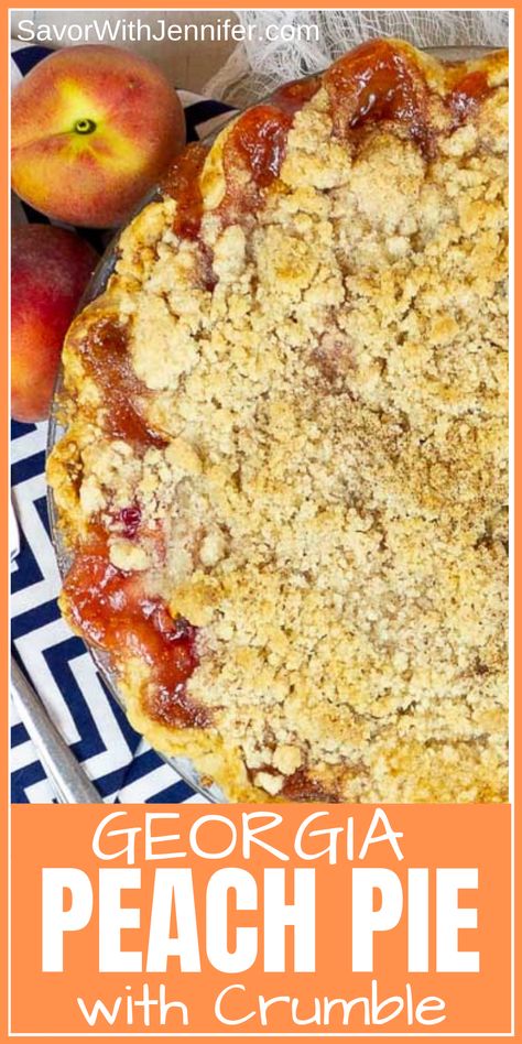 Peach Pie Crisp, Homemade Peach Pie With Fresh Peaches, Crumb Topping For Peach Pie, Peach Pie With Crumble Topping, Peach Pie With Crumble Top, Peach Crisp Pie, Peach Crumb Pie Recipes, Peach Crumble Pie Recipes, Peach Apple Pie