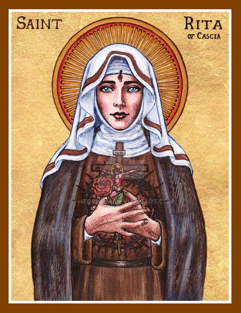 St Rita Of Cascia, St. Rita, Catherine Of Siena, Bible Timeline, St Catherine Of Siena, Santa Isabel, Catholic Images, Santa Rita, San Francesco