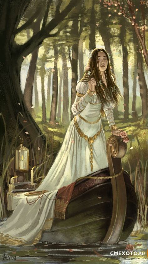 Medieval Fantasy Art, Mists Of Avalon, The Lady Of Shalott, Roi Arthur, Illustration Fantasy, Arthurian Legend, Heroic Fantasy, Fantasy Magic, Pre Raphaelite