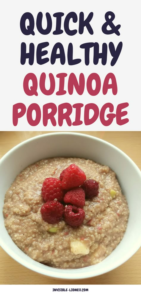 Simple Quinoa, Deserturi Raw Vegan, Quinoa Recipes Breakfast, Quinoa Recipes Easy, Quinoa Porridge, Quinoa Recipes Healthy, Easy Healthy Lunch Recipes, Quinoa Breakfast Bowl, Healthy Quinoa