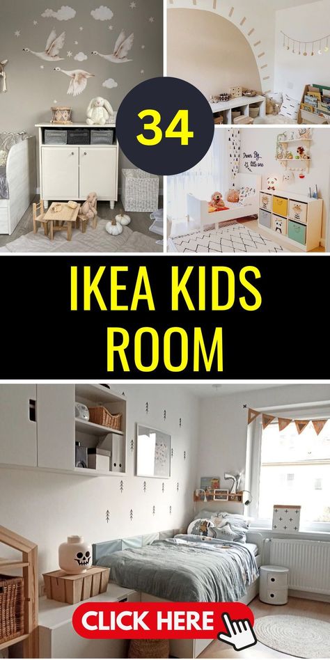 Ikea Kids Room Ideas, Ikea Hack Kids Bedroom, Ikea Toddler Room, Small Toddler Bedroom, Kallax Kids Room, Ikea House, Ikea Kids Bedroom, Trofast Ikea, Ikea Hack Kids