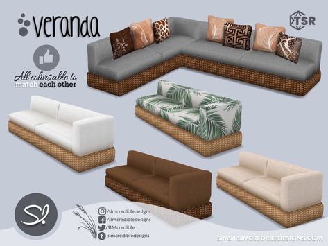 L Sofas, Resource Furniture, Mod Furniture, Sims Packs, Free Sims 4, The Sims 4 Packs, Sims 4 House Design, Obsidian Crystal, Couch And Loveseat